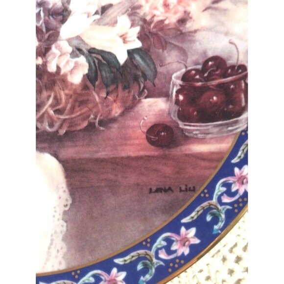 Lena Liu LILIES 5th In Basket Bouquets Series Plate With Certificate #1536A - Picture 7 of 13